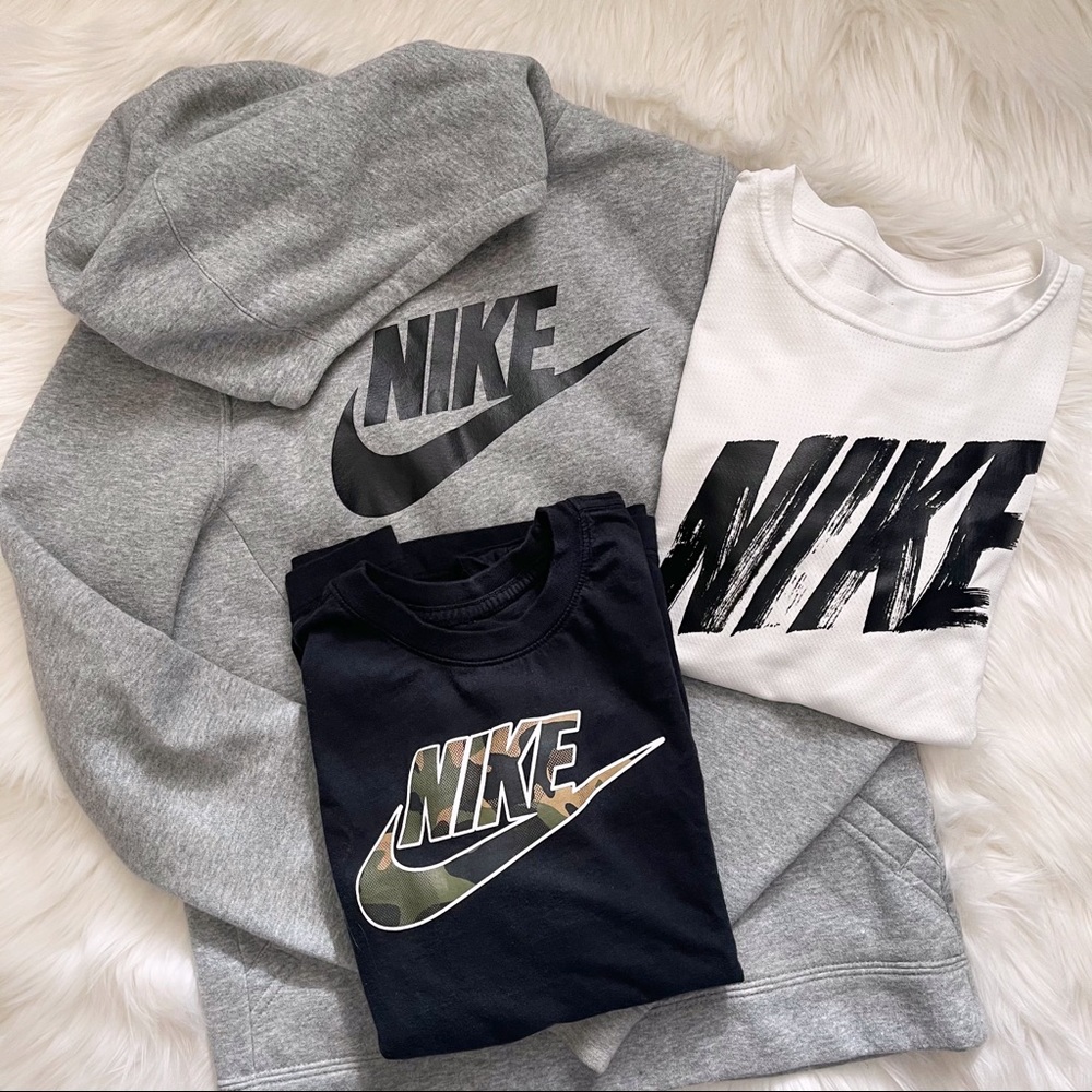 Boys Nike Hooded Pullover Sweatshirt Shirt Bundle